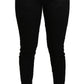 Dolce & Gabbana Black Lace Skinny High Waist Cotton Pants