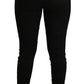 Dolce & Gabbana Black Lace Skinny High Waist Cotton Pants