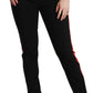 Dolce & Gabbana Black Skinny Stretch Fox Head Cotton Pants