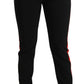 Dolce & Gabbana Black Skinny Stretch Fox Head Cotton Pants