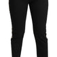 Dolce & Gabbana Black Cropped Skinny High Waist Wool Pants