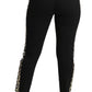 Dolce & Gabbana Black Cropped Skinny High Waist Wool Pants