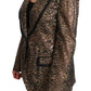 Dolce & Gabbana Elegant Gold Floral Lace Blazer Jacket