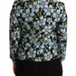 Dolce & Gabbana Elegant Blue Green Floral Brocade Coat Jacket