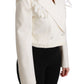 Dolce & Gabbana Elegant White Double Breasted Blazer Jacket