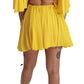 Dolce & Gabbana Yellow Pleated A-line Mini 100% Silk Dress