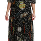 Dolce & Gabbana Black Sea Fish Sicily A-line Shift Dress