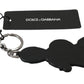 Dolce & Gabbana Leather Dominico Stefano #DGFAMILY Logo Badge Keychain