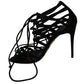 Dolce & Gabbana Black Suede Strap Stilettos Sandals Shoes