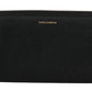 Dolce & Gabbana Black Mens Zipper Continental Purse 100% Leather Wallet