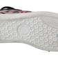 Dolce & Gabbana Pink Leopard Print Training Leather Flat Sneakers