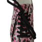 Dolce & Gabbana Pink Leopard Print Training Leather Flat Sneakers