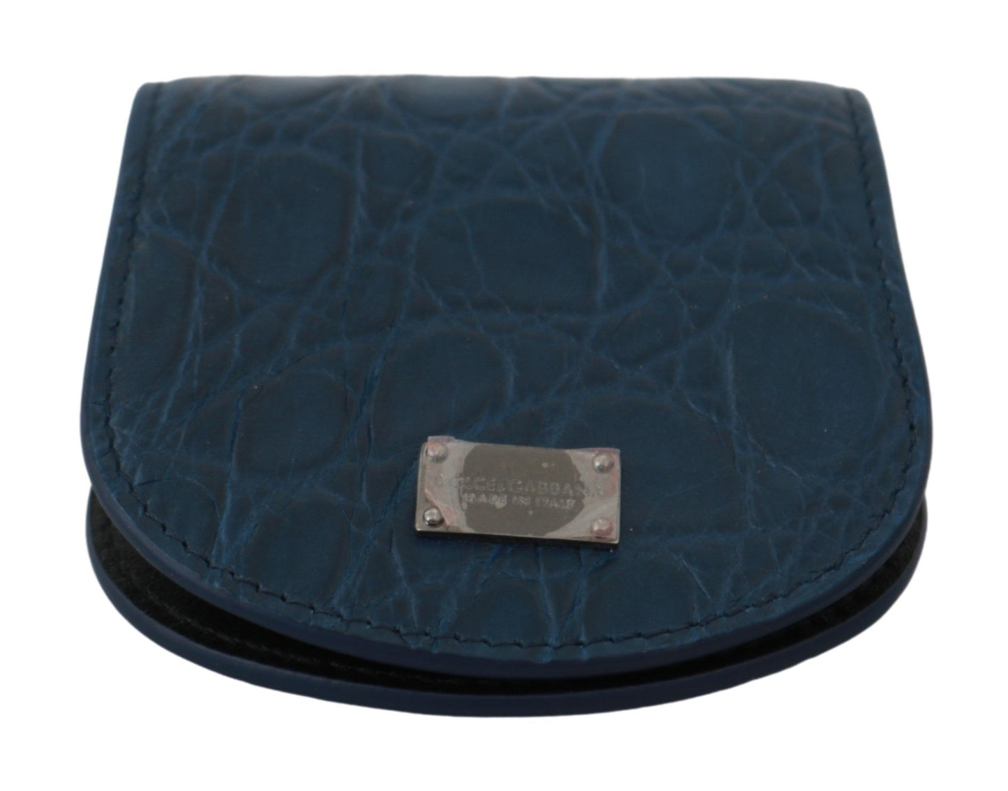 Dolce & Gabbana Blue Leather Holder Pocket Condom Case