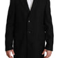 Dolce & Gabbana Black 100% Wool Jacket Coat Blazer