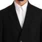 Dolce & Gabbana Black 100% Wool Jacket Coat Blazer