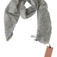 Ermanno Scervino Cotton Beige Blue Fantasy Print Scarf