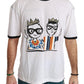 Dolce & Gabbana White Men Print #dgfamily Cotton T-shirt