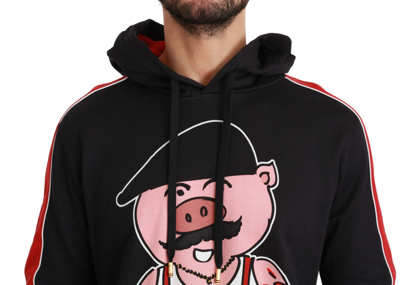 Dolce & Gabbana Black Pig of the Year Hooded Sweater