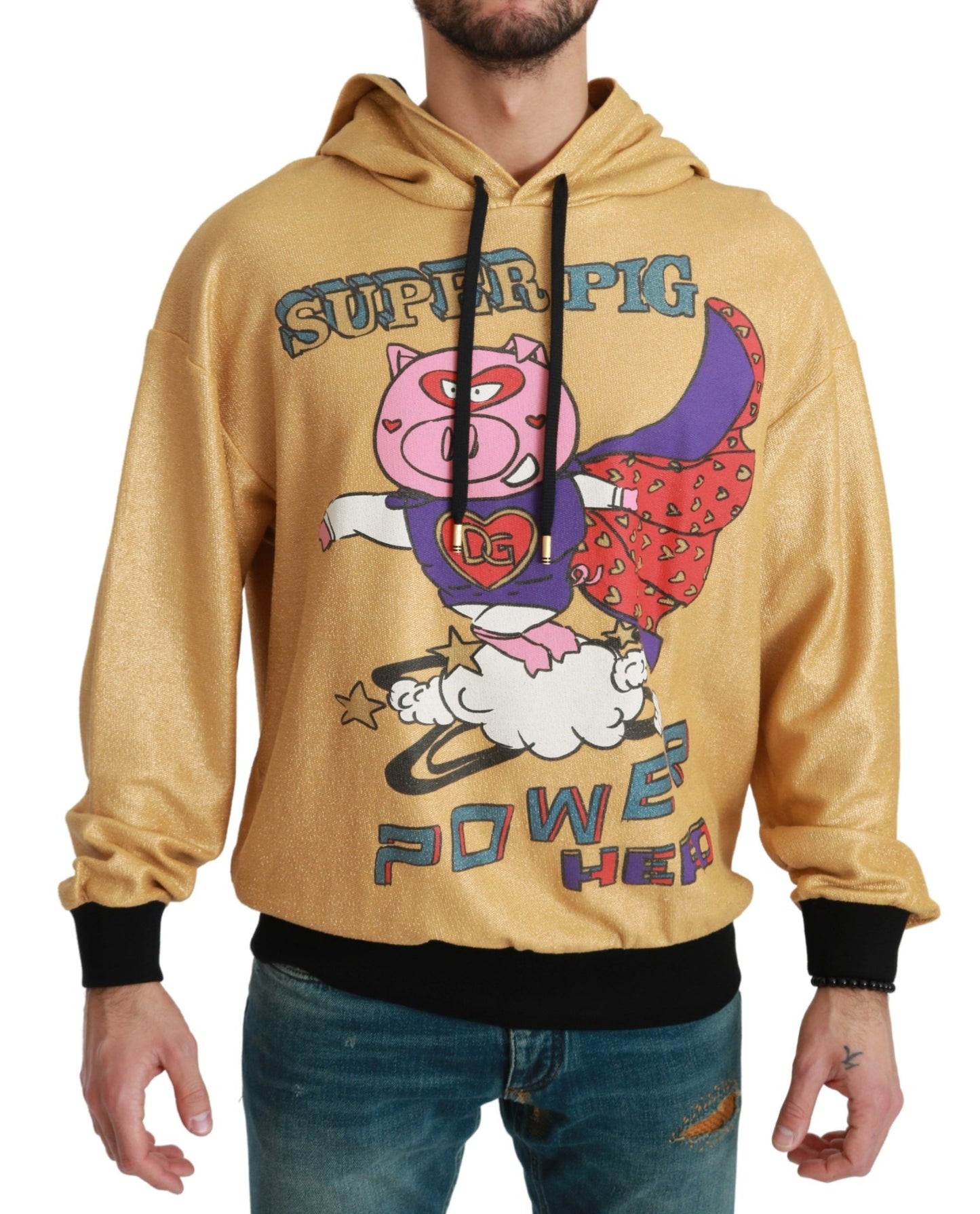 Dolce & Gabbana Gold Pig of the Year Hooded Sweater