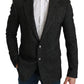 Dolce & Gabbana Gray Plaid Check Slim Fit Jacket Blazer