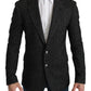 Dolce & Gabbana Gray Plaid Check Slim Fit Jacket Blazer