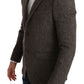 Dolce & Gabbana Brown Jacket Formal Coat Wool Blazer