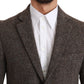 Dolce & Gabbana Brown Jacket Formal Coat Wool Blazer