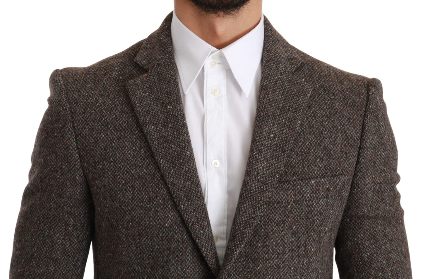 Dolce & Gabbana Brown Jacket Formal Coat Wool Blazer