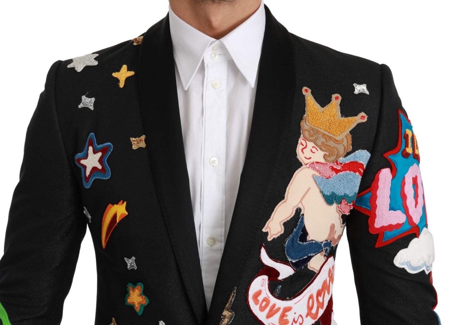 Dolce & Gabbana Black DG Heaven King MARTINI Blazer