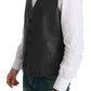 Dolce & Gabbana Gray Waistcoat Formal Stretch Wool Vest