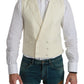 Dolce & Gabbana White Waistcoat Formal Wool  Vest