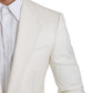 Dolce & Gabbana SICILIA Cream Single Breasted Formal Blazer