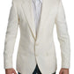 Dolce & Gabbana SICILIA Cream Single Breasted Formal Blazer