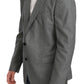 Dolce & Gabbana Gray Slim Fit Formal MARTINI Blazer