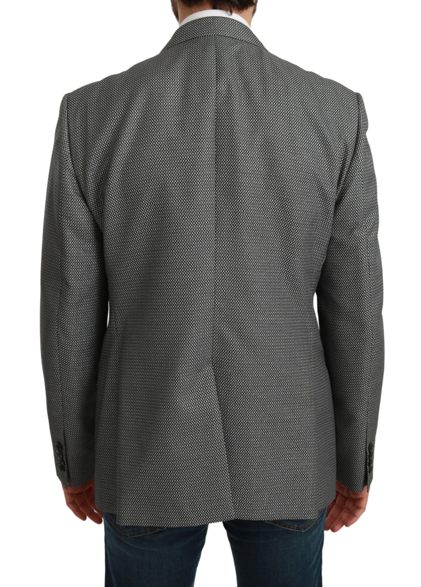 Dolce & Gabbana Gray Slim Fit Formal MARTINI Blazer