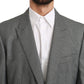 Dolce & Gabbana Gray Slim Fit Formal MARTINI Blazer