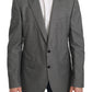 Dolce & Gabbana Gray Slim Fit Formal MARTINI Blazer