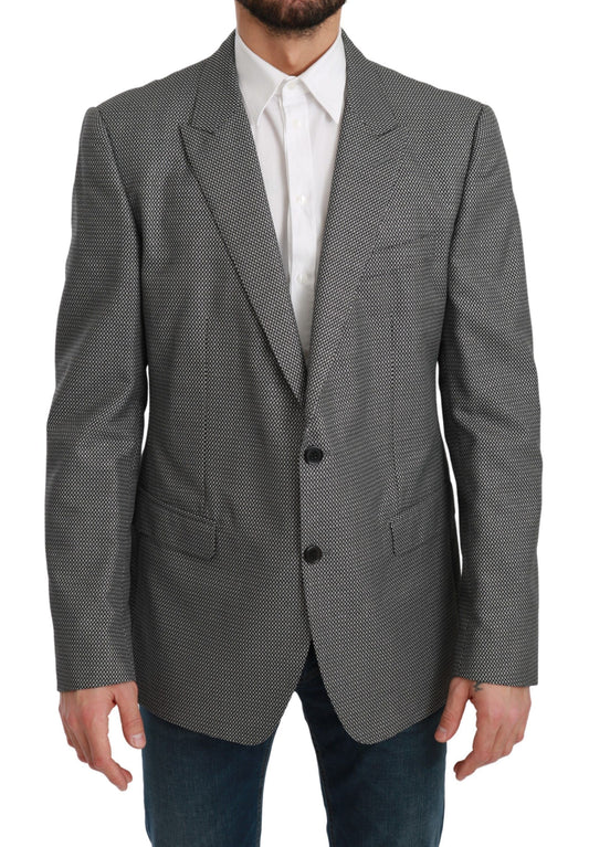 Dolce & Gabbana Gray Slim Fit Formal MARTINI Blazer