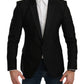 Dolce & Gabbana Black Slim Fit Coat Jacket MARTINI Blazer