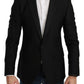 Dolce & Gabbana Black Slim Fit Coat Jacket MARTINI Blazer