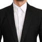 Dolce & Gabbana Black Slim Fit Coat Jacket MARTINI Blazer