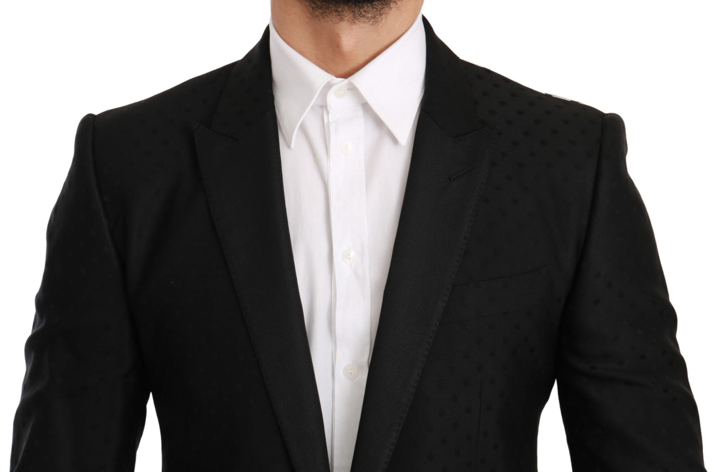 Dolce & Gabbana Black Slim Fit Coat Jacket MARTINI Blazer