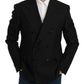 Dolce & Gabbana Black Slim Fit Wool Blazer Jacket