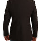 Dolce & Gabbana Brown Slim Fit Coat Jacket MARTINI Blazer