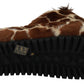 Dolce & Gabbana Brown Giraffe Slippers Flats Sandals Shoes