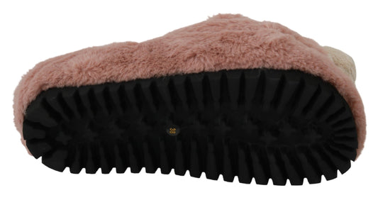 Dolce & Gabbana Pink Bear House Slippers Sandals Shoes