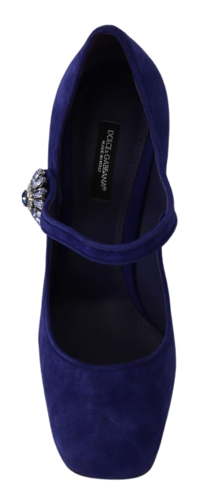 Dolce & Gabbana Purple Suede Crystal Pumps Heels