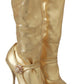 Dolce & Gabbana Elegant Gold Crystal Booties