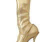 Dolce & Gabbana Elegant Gold Crystal Booties