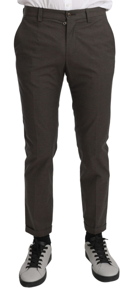 Dolce & Gabbana Brown Casual Mens Trouser 100% Cotton Pants